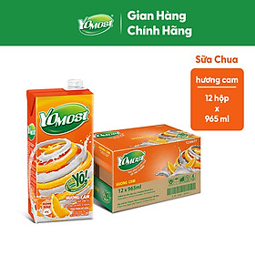 Thùng 12 Hộp Sữa Chua Lên Men Tự Nhiên Yomost Vị Cam (965ml/Hộp)