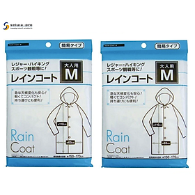 Combo 02 Đồ đi mưa trong suốt Seiwa Pro Rain Coat - Hàng nội địa Nhật Bản - M
