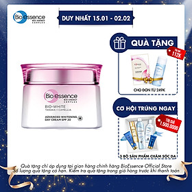 Kem dưỡng trắng chuyên sâu ban ngày Bio-essence Bio-white Bio-essence white advanced whitening day cream chiết xuất tanaka & camellia 50gr