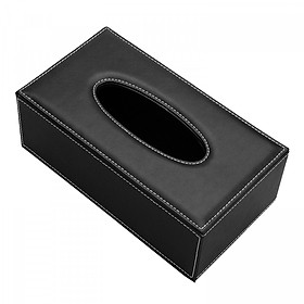 Rectangular Leather Tissue Paper Cover Box Holder Paper Case
