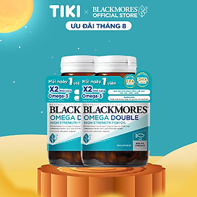 Combo 2 Lọ Viên Uống Dầu Cá Bổ Sung Omega Hỗ Trợ Cho Tim, Mắt và Da Blackmores Double Omega High Strength 90 Viên/Lọ
