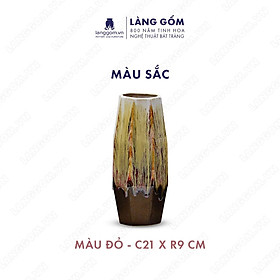Mua Bình hoa  lọ hoa Gốm sứ Bát Tràng cao cấp Men chảy hình bát giác dùng làm quà tặng  trang trí - Làng Gốm Bát Tràng