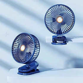 Quạt tích điện mini để bàn pin 10000mAh chạy 24 giờ liên tục 4 chế độ gió xoay 720 độ