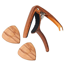 Wood Guitar Picks 2pcs, Guitar Plectrums For Electric, Acoustic, or Bass Guitar