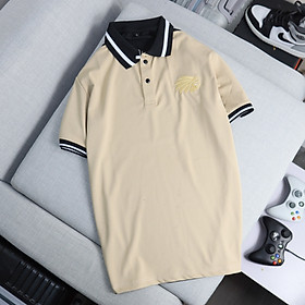 Áo thun polo nam đẹp cổ trụ bẻ, phối màu đơn giản, sang trọng, vải cá sấu cotton thoáng mát thêu logo - MSAT03