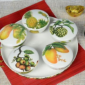 Mua Bộ Khay Mứt Sứ Cao Cấp Minh Long - Ngũ Quả