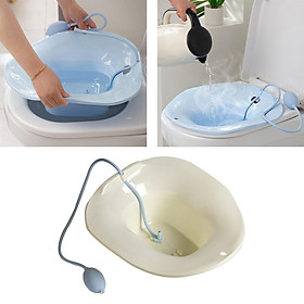 Sitz Bath Toilet Seat with Flusher for Postpartum Hemorrhoids
