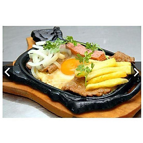 Chảo Gang Làm Bò Né Không kèm đế gỗ