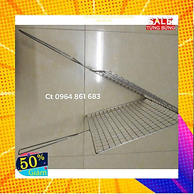 vỉ nướng cá to - dày - size 32x59cm - inox 304 không rỉ - hàng loại 1