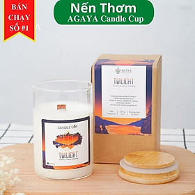 Nến Thơm Thiên Nhiên AGAYA Candle Cup hương hơi nước, nhục đậu khấu, hổ phách, xạ hương và vani - Mùi TWILIGHT