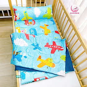 Bộ Túi nệm kèm chăn Katina House cho bé đi học vải Tencel 60s bóng mượt mát lạnh, phù hợp mầm non tiểu học