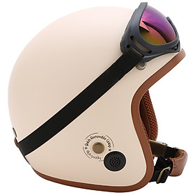 Combo Mũ Bảo Hiểm 3/4 Đầu Napoli SH1 Kèm Kính UV400 - Nón Bảo Hiểm Phượt Napoli Mẫu Mới 2020