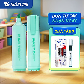 Bút dạ quang màu Pastel Thiên Long Flexoffice Pazto FO-HL009/VN - Bút dạ quang rửa được - Không để lại vết khi Photocopy