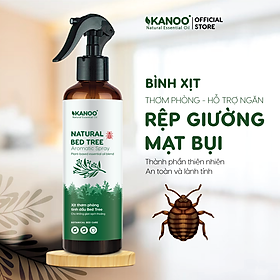 Bình xịt thơm phòng hỗ trợ ngăn ngừa ve bọ, rệp giường, mạt bụi KANOO, thành phần từ thảo dược tự nhiên. Bình xịt thơm phòng, hỗ trợ đuổi côn trùng