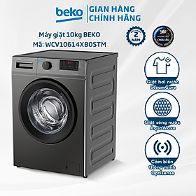 Mua Máy Giặt Cửa Trước 10Kg Beko Chế Độ Giặt Hơi Nước  Tiết Kiệm Điện  Chống Nhăn  Làm Sạch 24 Loại Vết Bẩn - WCV10614XB0STM - Hàng Chính Hãng