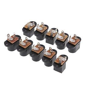 10 Pieces DC Power Supply Plug   Female 2.1x5.5mm Panel Mount Socket