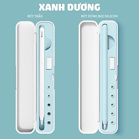 Mua Hộp đựng bút cảm ứng dành cho Apple Pen 1/2  bút Stylus  bên trong là Silicon chống sốc và 5 chỗ để ngòi bút thay thế