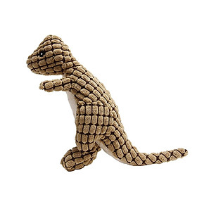 Đồ chơi nhai cho chó thiết kế hình khủng long bằng vải bông PP-Màu Xám