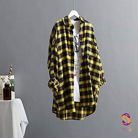 Áo sơ mi FLANNEL kẻ caro Unisex phong cách streetswear, Kẻ Caro Nam Nữ Form rộng Phong Cách, Áo Sơ Mi Khoác Ngoài Cao Cấp Siêu Đẹp, Áo khoác sowmi unisex form rộng CARO nam nữ phong cách ulzzang