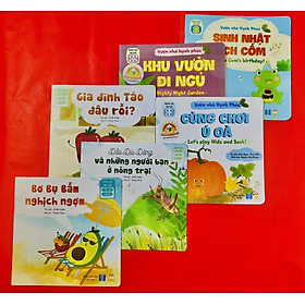 Sách Ehon Việt Cho Bé 0-3 Tuổi - Combo Ehon Về Các Bạn Hoa Quả, Động Vật Trong Vườn Nhà Đáng Yêu