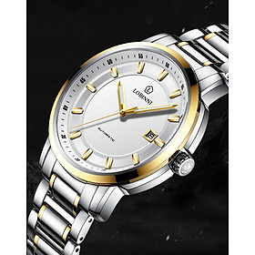 Đồng hồ nam chính hãng LOBINNI L9007-1 hàng mới fullbox ,kính sapphire,chống xước,chống nước 50m,Bh 24 tháng,máy cơ (automatic) ,mặt trắng dây thép không gỉ