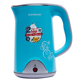 Mua Ấm Đun Siêu Tốc Inox 2 Lớp Sunhouse SHD1388 (1.7 Lít) - Xanh Nhạt - Hàng Chính Hãng