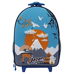 Balo Cần Kéo C1-CK Around The World - Japan B-12-083 - Xanh Dương