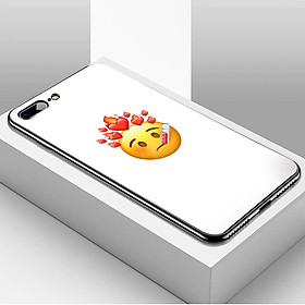 Ốp điện thoại kính cường lực cho máy iPhone 7 Plus / 8 Plus - emoji kute MS EMJKT023