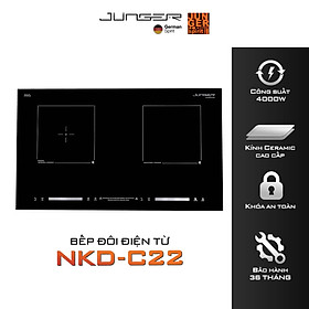 Bếp từ đôi JUNGER NKD-C22 4000W Tích hợp khóa phím an toàn Hàng Chính Hãng Bảo Hành 36 Tháng