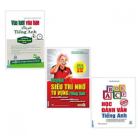 Combo 3 cuốn sách học tiếng anh hay:Vừa Lười Vừa Bận Vẫn Giỏi Tiếng Anh+Luyện Siêu Trí Nhớ Từ Vựng Tiếng Anh (Dùng Kèm App)+Học Đánh Vần Tiếng Anh(Tặng kèm bookmark thiết kế)