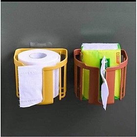 Giỏ đựng  giấy vệ sinh tiện lợi bằng nhựa dán tường tiện ích