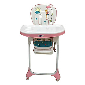 Ghế Ăn Dặm Cao Cấp Nâng Hạ Độ Cao Họa Tiết động vật Mastela 1015-B - Hồng
