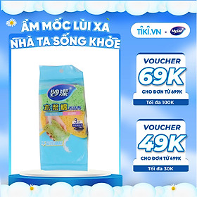 Mua Miếng rửa chén bột gỗ MyJae dễ dàng đánh bay dầu mỡ (3 miếng/gói)