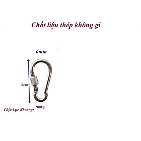 Móc khóa an toàn chốt ren Chất liệu thép mạ kẽm siêu cứng không gỉ an toàn bền bỉ chắc chắn