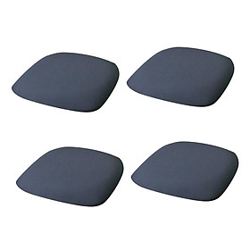 4pcs Stretch Kitchen Dining Room Chair Seat Cover Invisible Buckles Grey