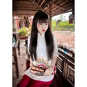 Đồ Lam Nữ Đi Chùa SJ20 Trang Nhã Kín Đáo Dành Cho Phật Tử THÊU Công Ngọc Cao Cấp