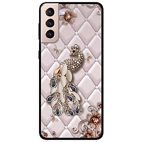 Ốp lưng dành cho Samsung Galaxy S21 - S21 Plus - S21 Ultra - mẫu Chim Công Nền Da