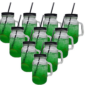 BỘ LY THỦY TINH UỐNG TRÀ SỮA CẨM ĐẠT 630ML