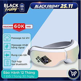 Máy Massage Mắt Cao Cấp KINGTECH KY-925 – Mát xa Áp Suất Túi Khí Kèm Nhiệt – Tích Hợp Nghe Nhạc Bluetooth – Giảm Mỏi, Khô Mắt, Quầng Thâm – Cải Thiện Giấc Ngủ
