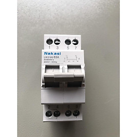 Mua Aptomat đảo chiều 2P 63A Nakasi - át đảo chiều 1 pha dạng át nhỏ gọn