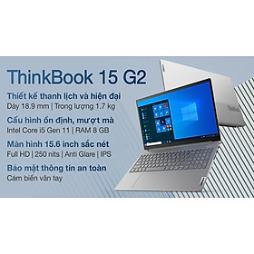 Mua Máy tính Laptop Lenovo ThinkBook 15 i7-1165G7 8GB/ 512GB SSD/ MX450G2 ITL 20VE00URVN (Xám) - Hàng chính hãng