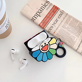 Rainbow Flower Headphone Cases for Apple Airpods 1/2/3 Silicone Earphone Cover Travel Storage Style:For Airpods Pro