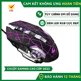 Mua Chuột máy tính có dây gaming cao cấp LTC V5 PRO 2022 có đèn led RGB 7 màu cực đẹp  thiết kế gaming cho các game thủ- Hàng Chính Hãng