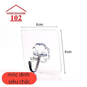 Mua Móc dán tường siêu dính  trong suốt  chịu lực 10kg - Móc dính tường treo đồ chắc chắn