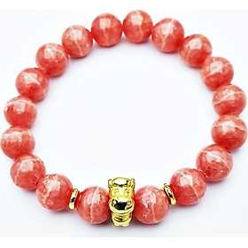 Vòng Tay Đá Đào Hoa Rhodochrosite  Tuổi Ngọ 10mm