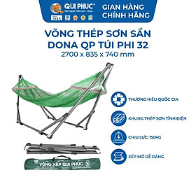 Mua Võng Xếp Thép Sơn Tĩnh Điện DONA Qui Phúc – Gấp Gọn  Có Túi Đựng  Tải Trọng 150Kg