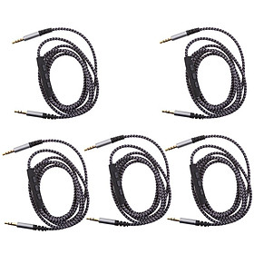 5Pack 3.5mm Nylon Braided Aux Stereo M to M Audio Adapter Cable for Car MP3