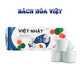 Giấy Vệ Sinh Việt Nhật Không Lõi - Bịch 10 Cuộn 4 Lớp Siêu dai, Mềm Mịn