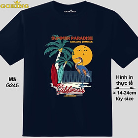 SUMMER PARADISE, mã G245. Hãy tỏa sáng như kim cương, qua chiếc áo thun Goking siêu hot cho nam nữ trẻ em, áo phông cặp đôi, gia đình, đội nhóm