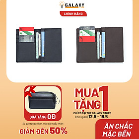 Combo 2 Ví Bóp Nam Nhỏ Gọn Nhiều Ngăn Để Thẻ CMND Galaxy Store GVMB01 GVMB02 (Đen + Nâu)